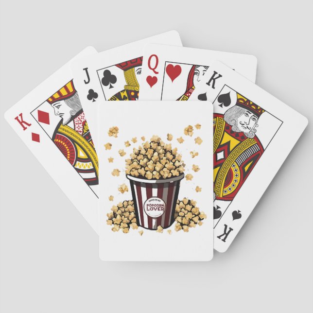 Popcorn Lover Playing Cards (Back)