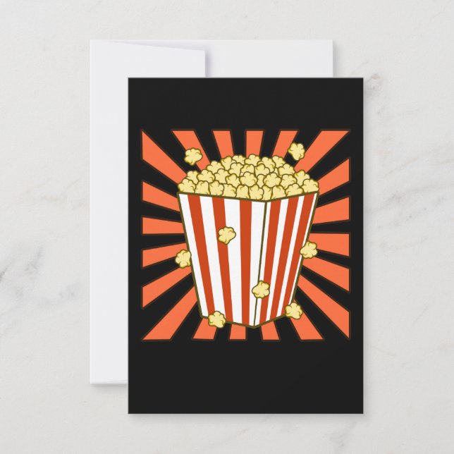Popcorn Lover Popcorns Food Eater Graphic RSVP Card (Front)