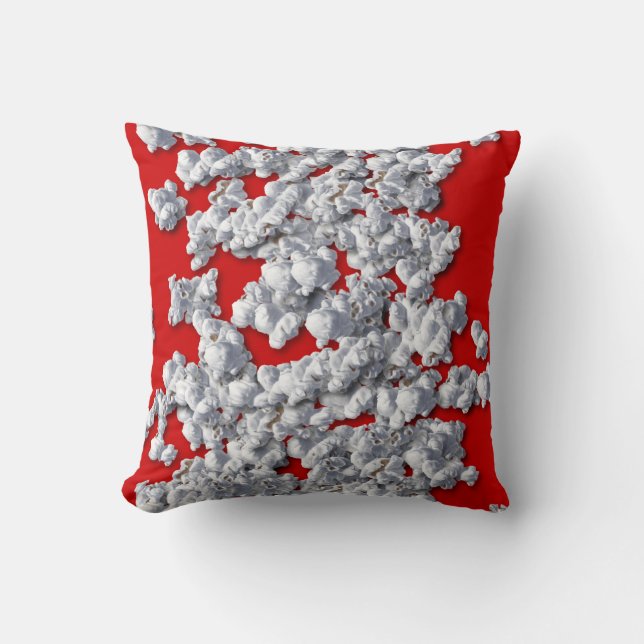 Popcorn Lovers Throw Pillow (Front)