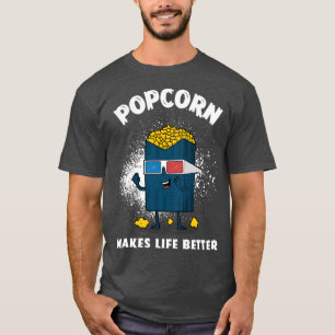 POPCORN MAKES LIFE BETTER retro girl T-Shirt