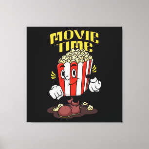 Popcorn Mascot Cartoon Canvas Print