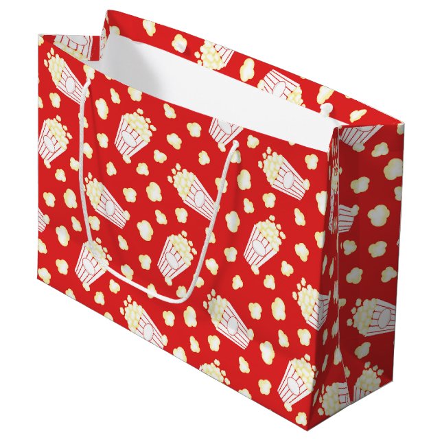popcorn Movie night party bag (Front Angled)