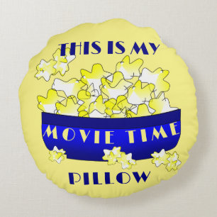 Popcorn Movie Time Round Pillow
