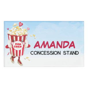 Popcorn Name Tag