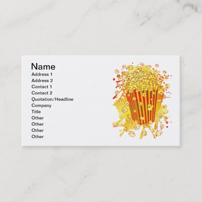 POPCORN_PARTY BUSINESS CARD (Front)