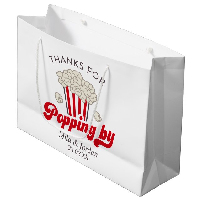 Popcorn Party Favor Gift Bag (Front Angled)