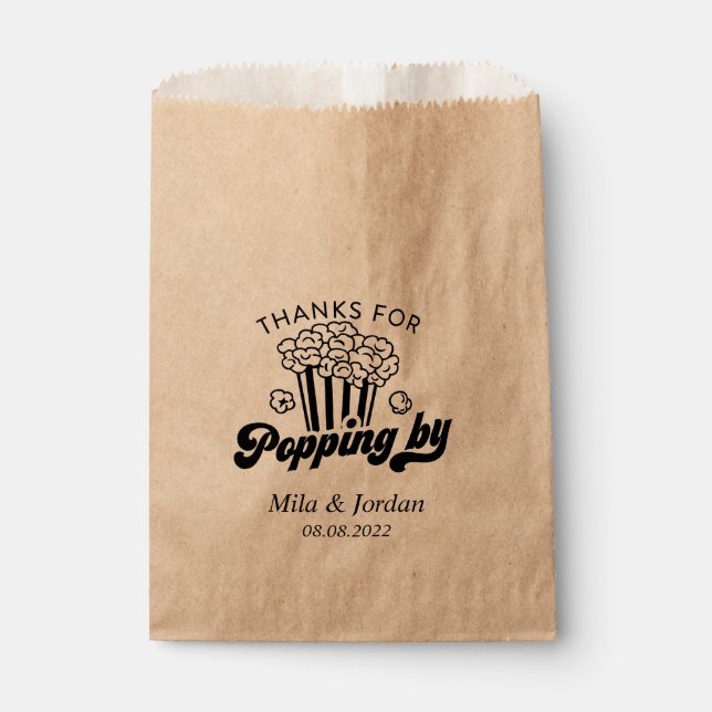 Popcorn Party Favour Gift Bag (Front)