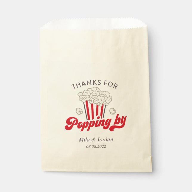 Popcorn Party Favour Gift Bag (Front)