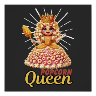 Popcorn Party Tank Top Popcorn queen Shirt Poster