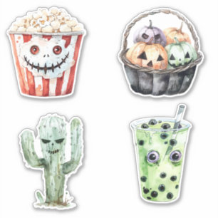 Popcorn Pumpkins Cactus Halloween