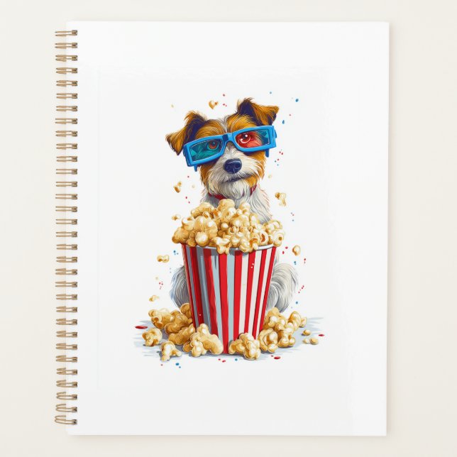 Popcorn Pup � Movie Night Dog Planner (Front)