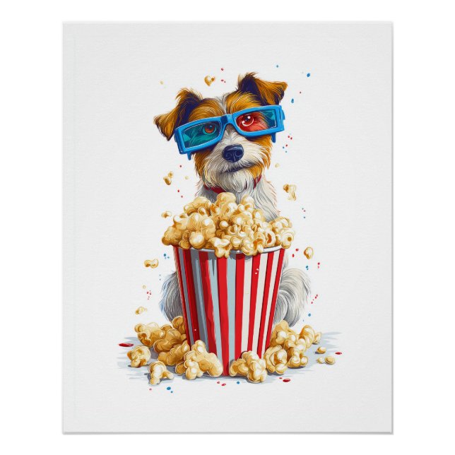 Popcorn Pup � Movie Night Dog Poster (Front)