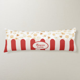 Popcorn Retro Movie Cinema Monogram Body Pillow