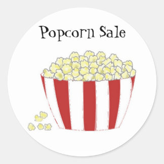 Popcorn Sale Classic Round Sticker
