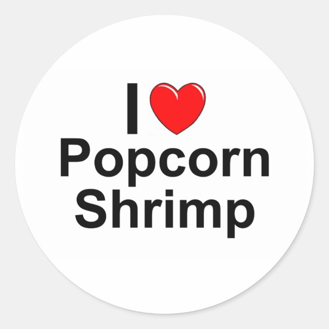 Popcorn Shrimp Classic Round Sticker (Front)