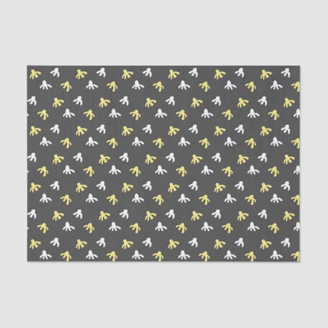 Popcorn Tissue Paper (Dark Grey & Butter Yellow) (Front)