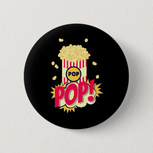 Popcorn Vintage Retro Funny 2 Inch Round Button
