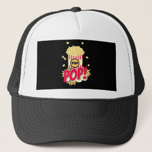 Popcorn Vintage Retro Funny Trucker Hat