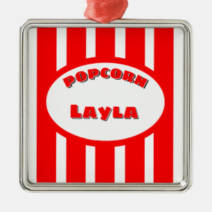 Popcorn Your name Metal Ornament