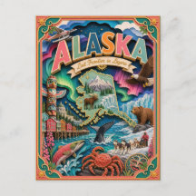 PopCut States Alaska Colourful 3D Paper Art