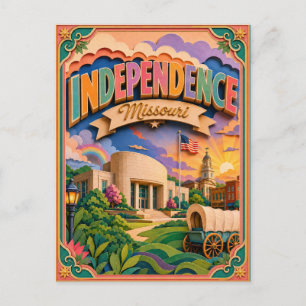 PopCut States Independence Missouri Paper Art Postcard