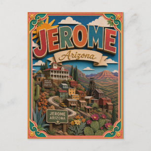 PopCut States Jerome Arizona Paper Art Postcard