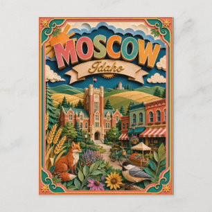 PopCut States Moscow Idaho Paper Art  Postcard