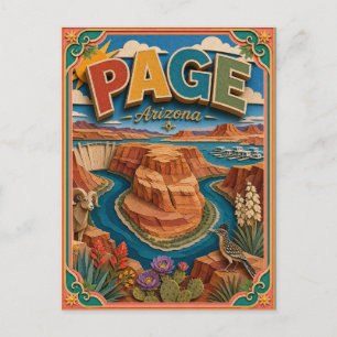 PopCut States Page Arizona Paper Art  Postcard