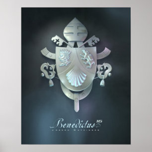 Pope Benedicts Coat of Arms Poster