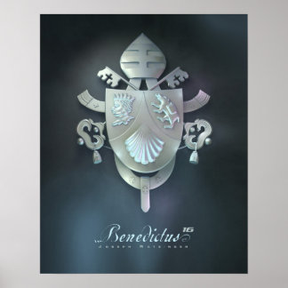 Pope Benedicts Coat of Arms Poster