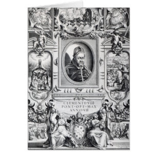 Pope Clement VIII, surrounded