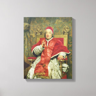 Pope Clement XIII (1693-1769) (oil on canvas) Canvas Print
