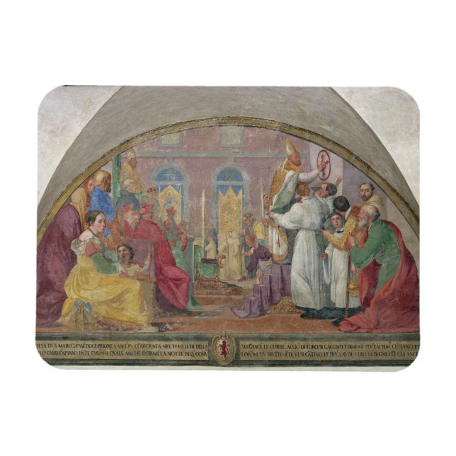 Pope Eugene IV Consecrating the convent of San Mar Magnet (Horizontal)