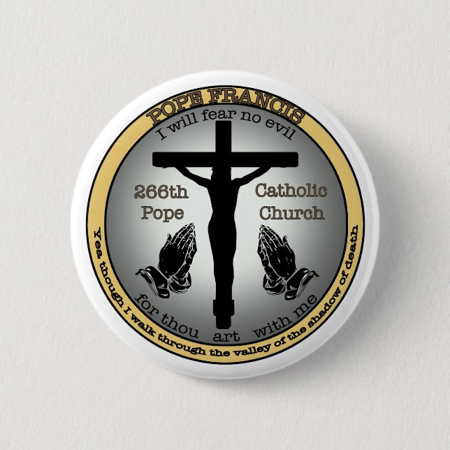 Pope Francis 2 Inch Round Button (Front)