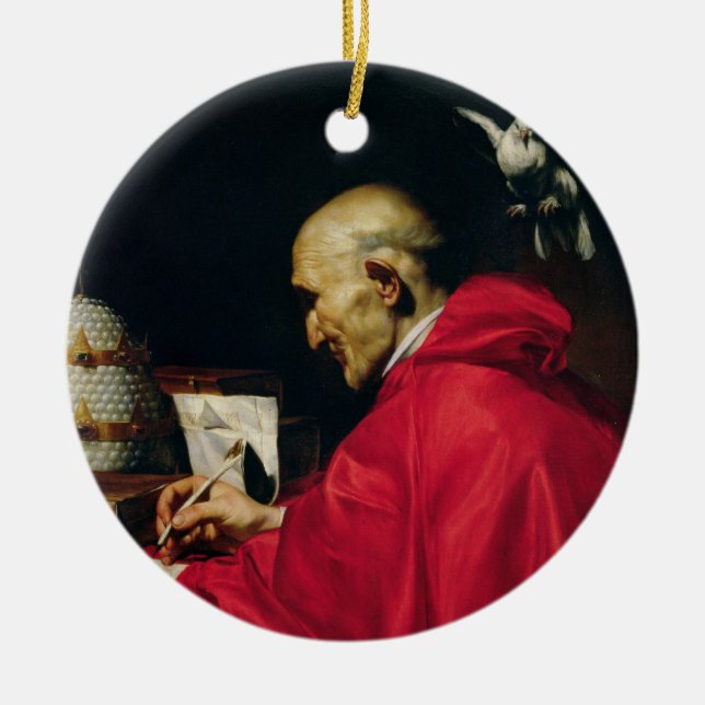 Pope Gregory the Great Ceramic Ornament (Front)