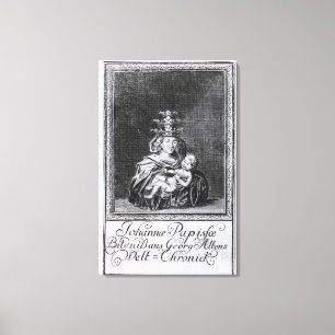 Pope Joan with her child Canvas Print