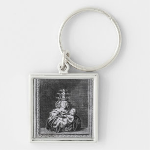 Pope Joan with her child Keychain
