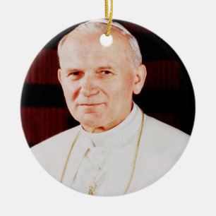 Pope John Paul II Ceramic Ornament
