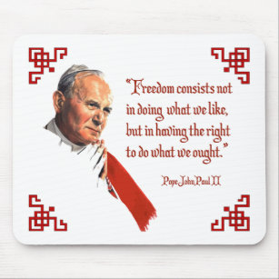 Pope John Paul II Freedom Mousepad