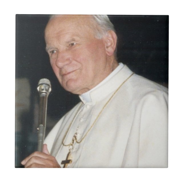 Pope John Paul II Portrait Tile (Front)