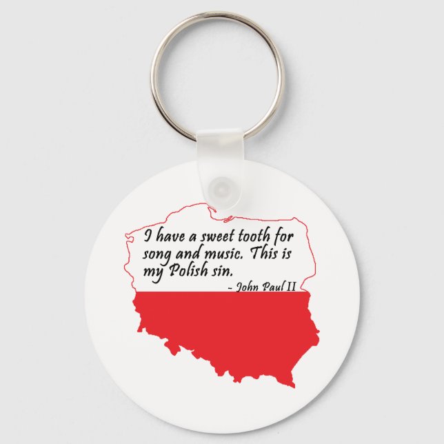 Pope John Paul II Quote Keychain (Front)