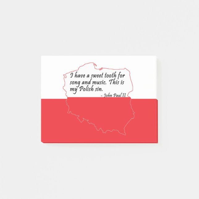 Pope John Paul II Quote Post-it Notes (Front)