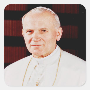 Pope John Paul II Square Sticker