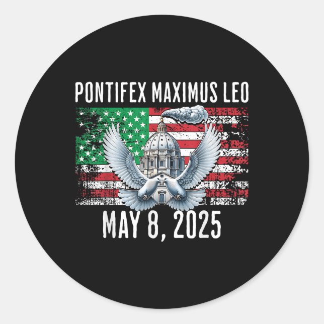 Pope Leo 2025 Pope Leo  Classic Round Sticker (Front)