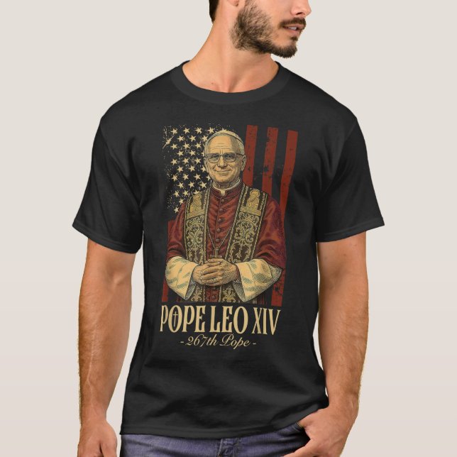 Pope Leo And America Us Pope Leo Xiv  T-Shirt (Front)