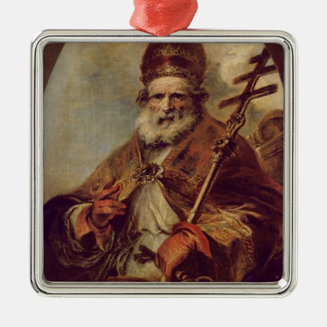 Pope Leo I Metal Ornament (Front)