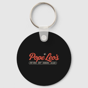 Pope Leo’s Hot Dogs Beef Burgers Salads Keychain