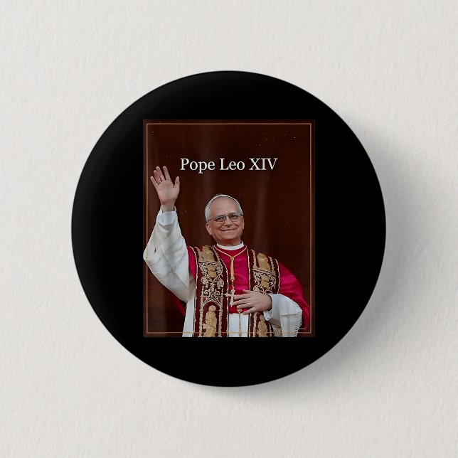 Pope Leo Xiv 0  2 Inch Round Button (Front)
