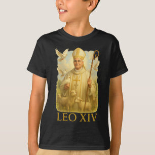 Pope Leo Xiv Doves - Christian Catholic Faith Insp T-Shirt