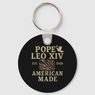 Pope Leo Xiv Est 2025 American Made Keychain